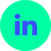 icon linkedin groen blauw